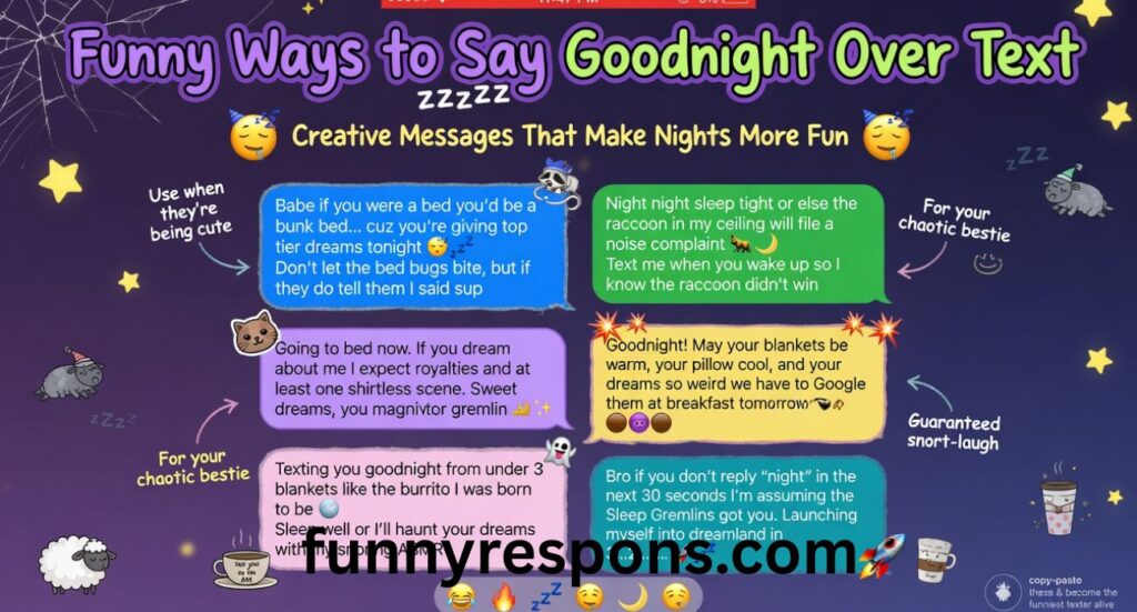 Funny Ways to Say Goodnight Over Text: Creative Messages That Make Nights More Fun