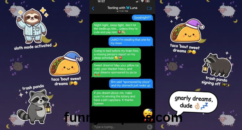 Funny Ways to Say Goodnight Over Text: Creative Messages That Make Nights More Fun