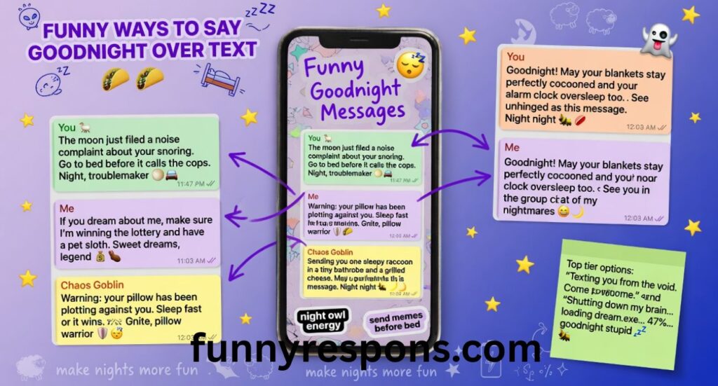 Funny Ways to Say Goodnight Over Text: Creative Messages That Make Nights More Fun