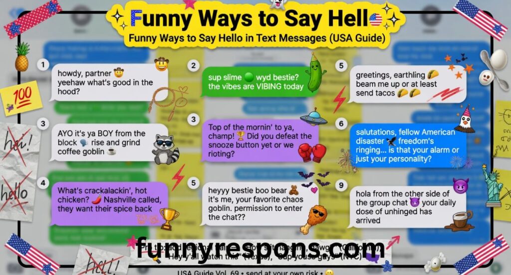 Funny Ways to Say Hello: Funny Ways to Say Hello in Text Messages (USA Guide)