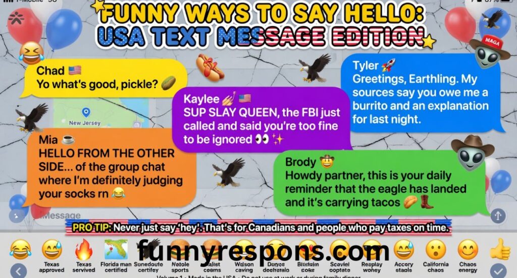 Funny Ways to Say Hello: Funny Ways to Say Hello in Text Messages (USA Guide)