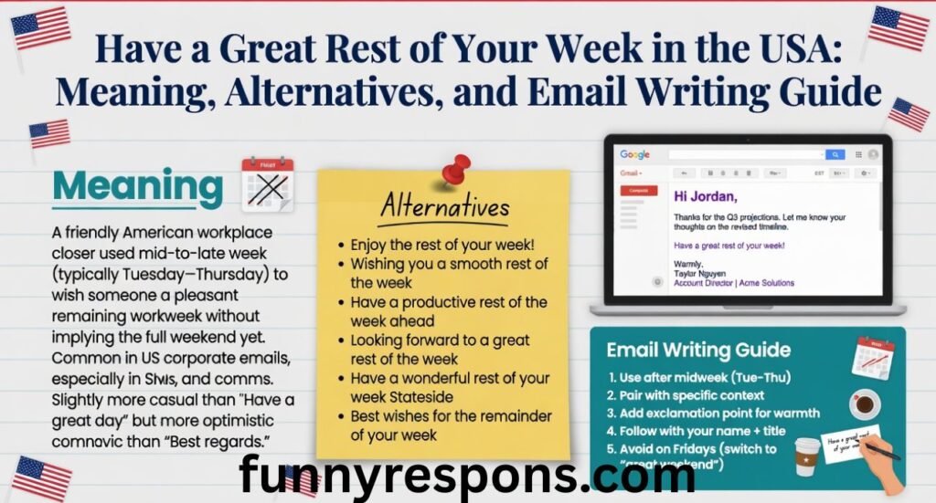 Have a Great Rest of Your Week in the USA: Meaning, Alternatives, and Email Writing Guide
