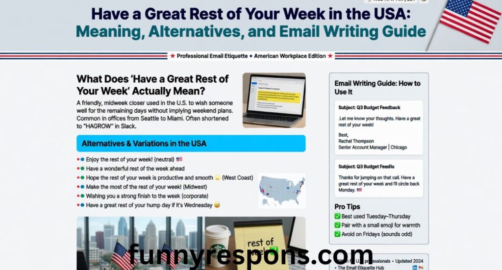 Have a Great Rest of Your Week in the USA: Meaning, Alternatives, and Email Writing Guide