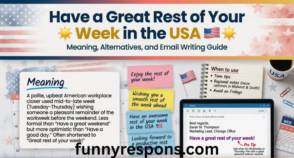 Have a Great Rest of Your Week in the USA: Meaning, Alternatives, and Email Writing Guide
