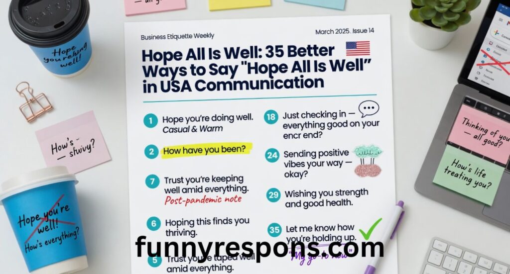 Hope All Is Well: 35 Better Ways to Say “Hope All Is Well” in USA Communication