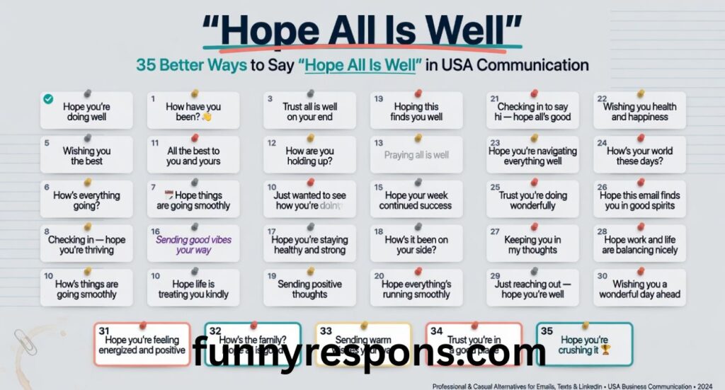 Hope All Is Well: 35 Better Ways to Say “Hope All Is Well” in USA Communication