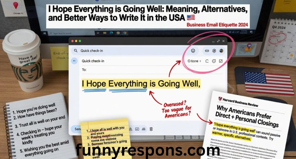 I Hope Everything is Going Well: Meaning, Alternatives, and Better Ways to Write It in the USA