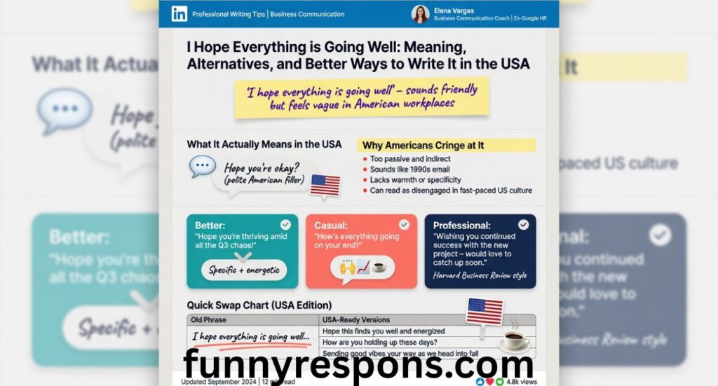 I Hope Everything is Going Well: Meaning, Alternatives, and Better Ways to Write It in the USA