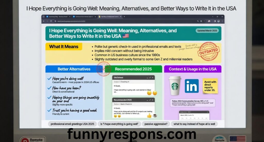 I Hope Everything is Going Well: Meaning, Alternatives, and Better Ways to Write It in the USA