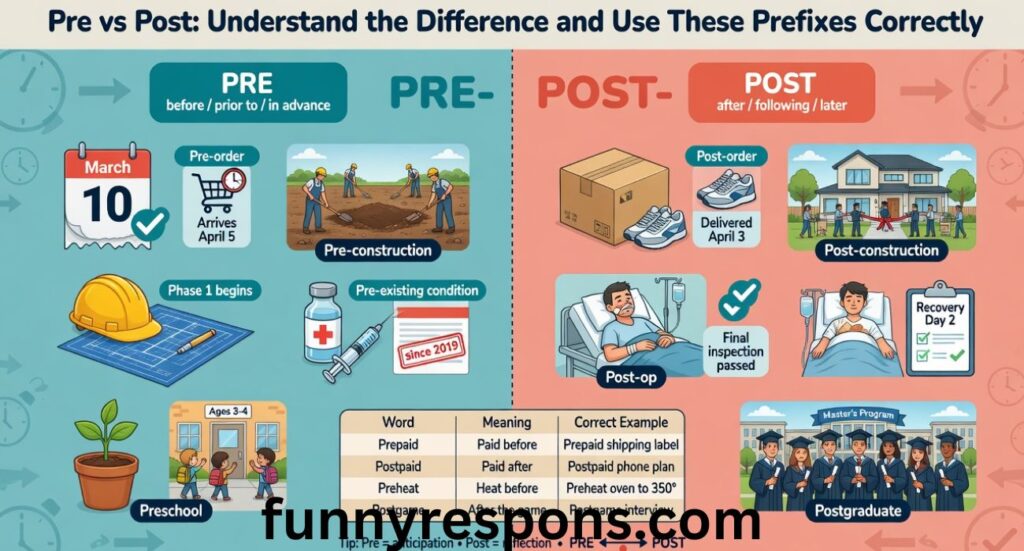 Pre vs Post: Understand the Difference and Use These Prefixes Correctly