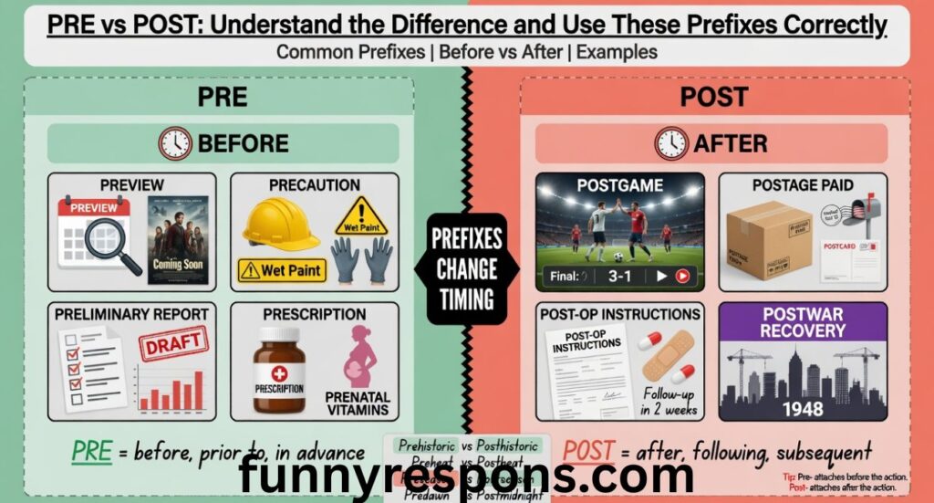 Pre vs Post: Understand the Difference and Use These Prefixes Correctly