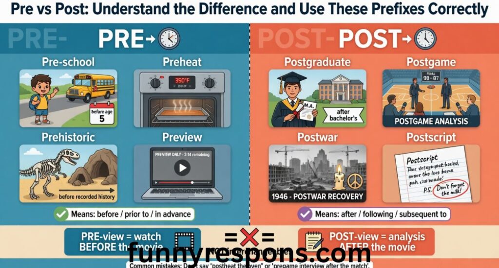 Pre vs Post: Understand the Difference and Use These Prefixes Correctly