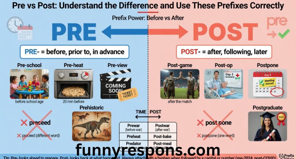 Pre vs Post: Understand the Difference and Use These Prefixes Correctly