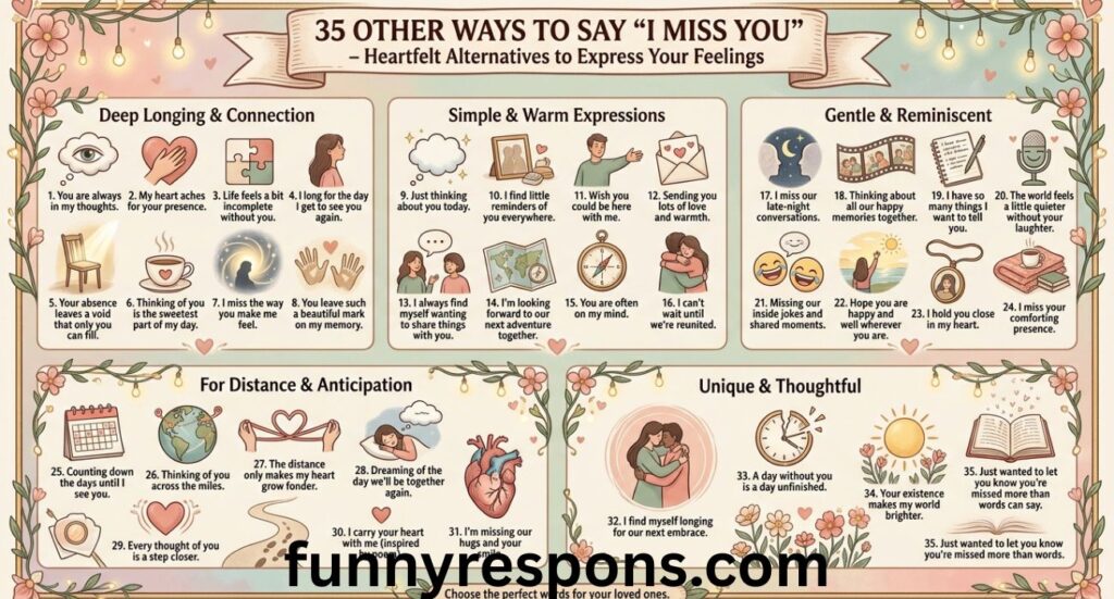 35 Other Ways to Say “I Miss You” – Heartfelt Alternatives to Express Your Feelings