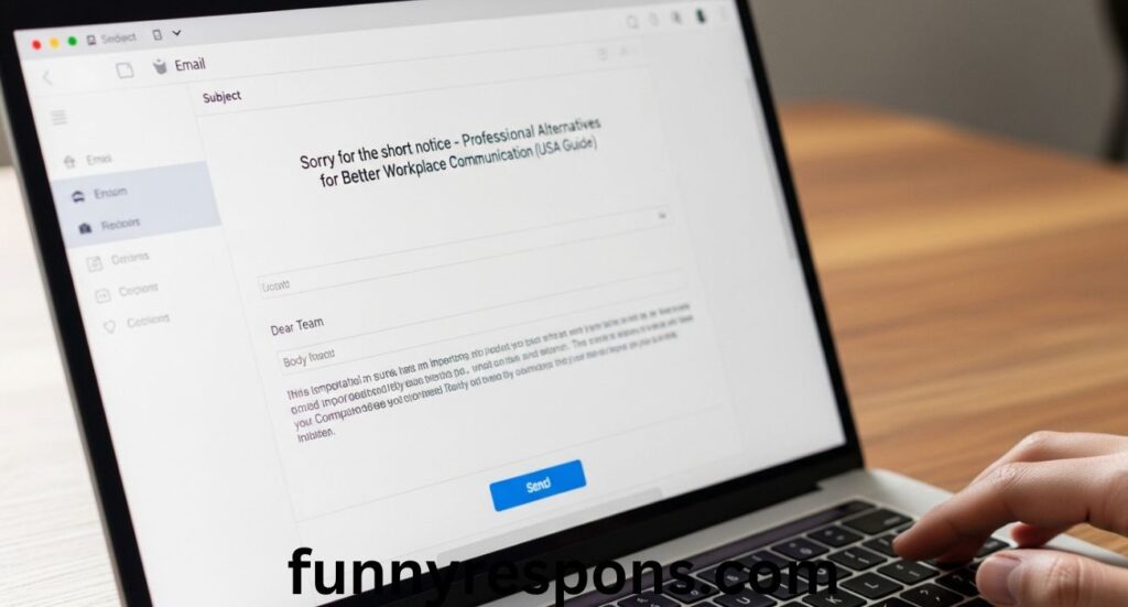 Sorry for the short notice in an email – Professional Alternatives for Better Workplace Communication (USA Guide)