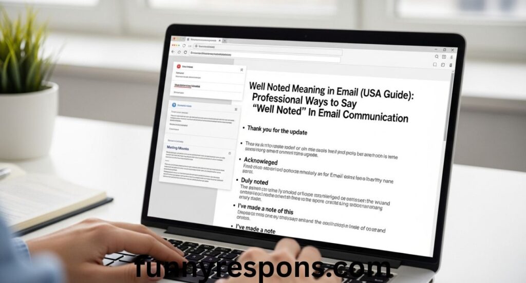 Well Noted Meaning in Email (USA Guide): Professional Ways to Say “Well Noted” in Email Communication