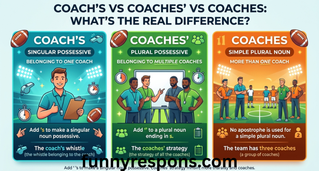 Coach’s vs Coaches’ vs Coaches: What’s the Real Difference?