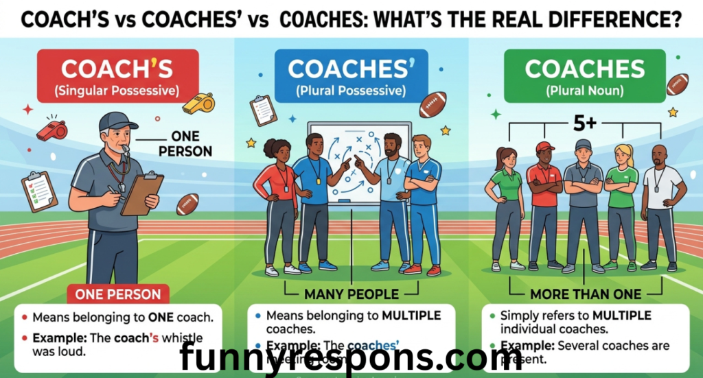 Coach’s vs Coaches’ vs Coaches: What’s the Real Difference?