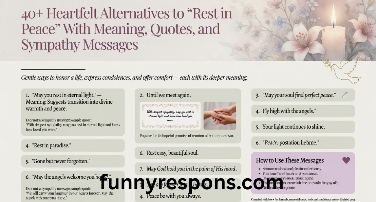 40+ Heartfelt Alternatives to “Rest in Peace” With Meaning, Quotes, and Sympathy Messages