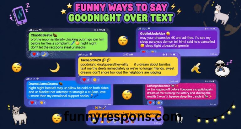 Funny Ways to Say Goodnight Over Text: Creative Messages That Make Nights More Fun