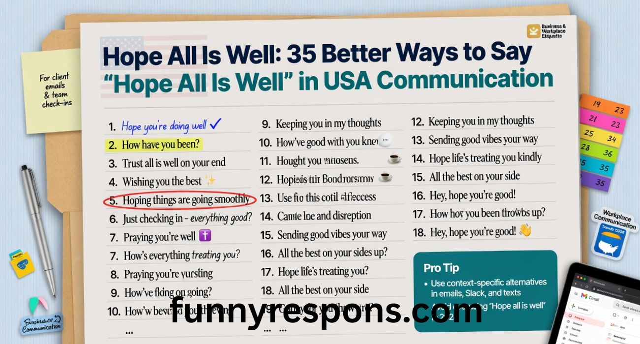 Hope All Is Well: 35 Better Ways to Say “Hope All Is Well” in USA Communication