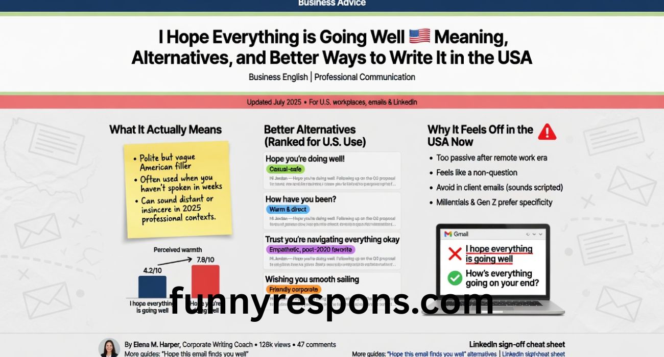I Hope Everything is Going Well: Meaning, Alternatives, and Better Ways to Write It in the USA