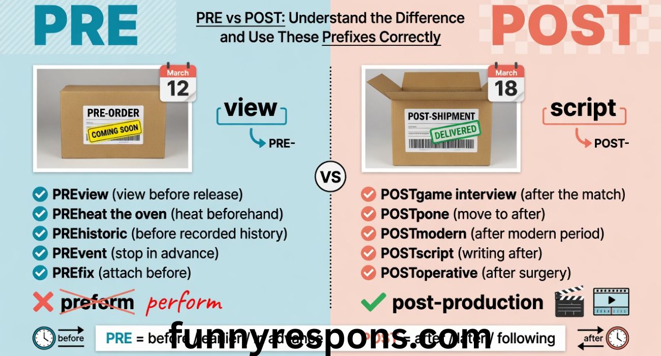 Pre vs Post: Understand the Difference and Use These Prefixes Correctly