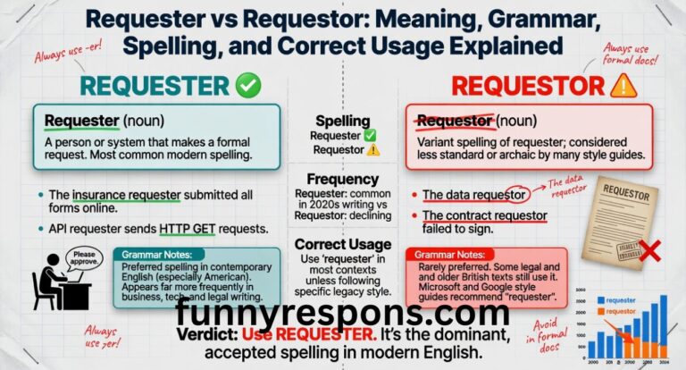 Requester vs Requestor: Meaning, Grammar, Spelling, and Correct Usage Explained