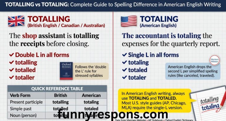 Totalling vs Totaling: Complete Guide to Spelling Difference in American English Writing